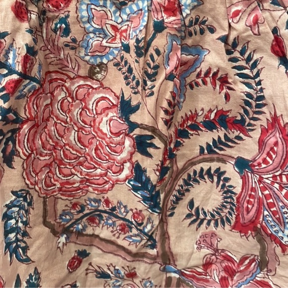 Anna Cate Sz S Charlotte Peaxh Floral Tiered Maxi Dress B24 - Picture 4 of 13